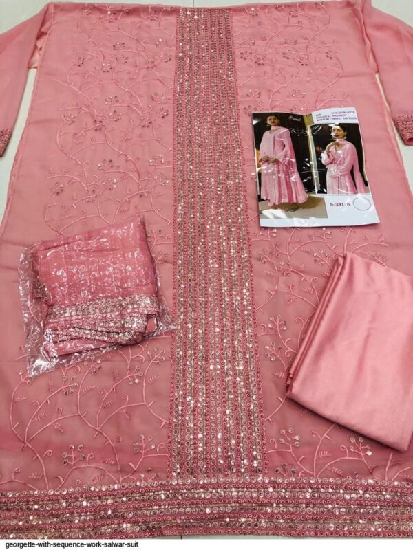 georgette with sequence work salwar suit 3827