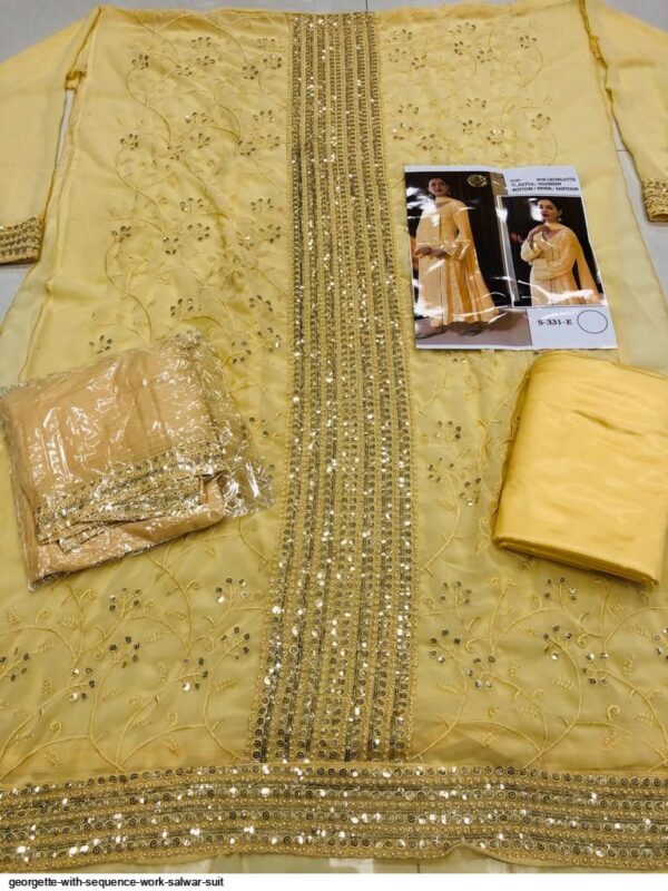 georgette with sequence work salwar suit 9523