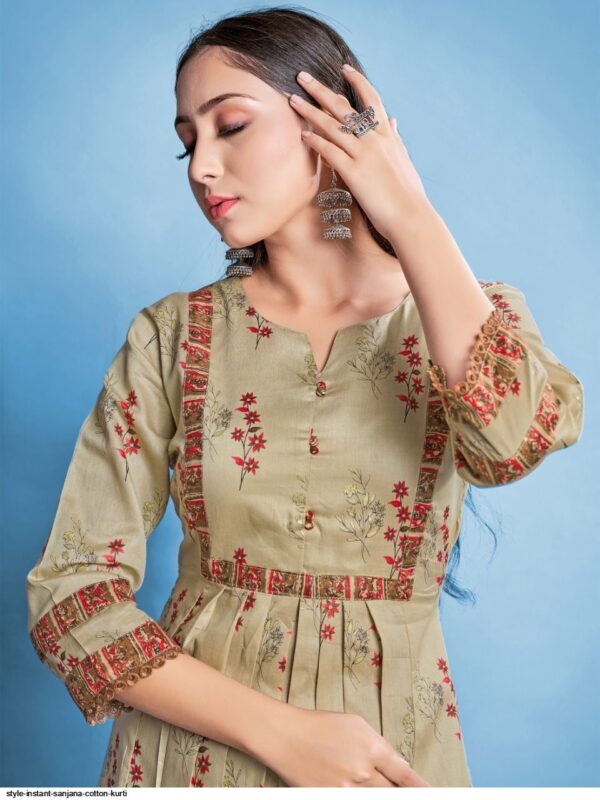 style instant sanjana cotton kurti 1098