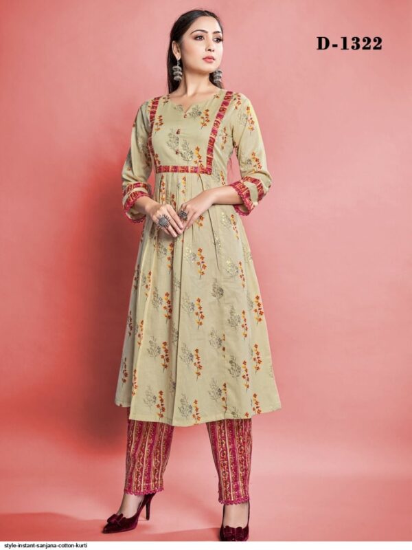 style instant sanjana cotton kurti 1587