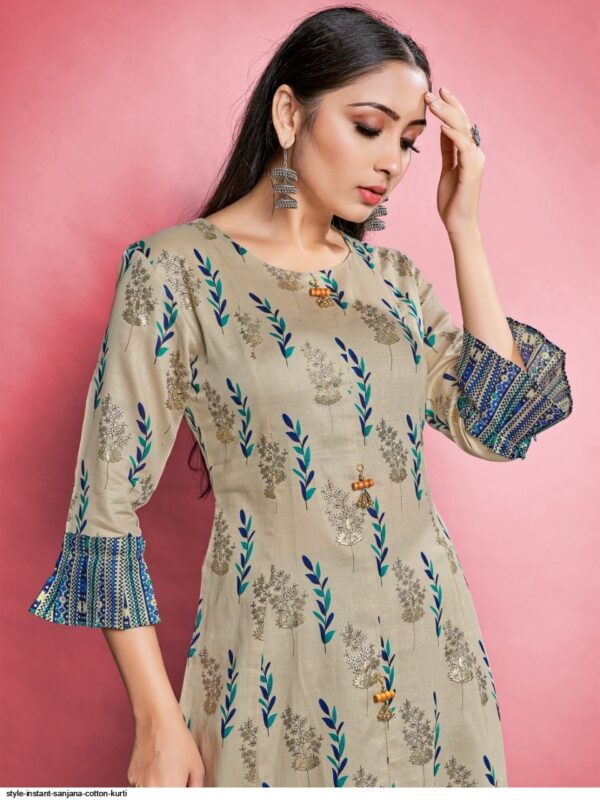 style instant sanjana cotton kurti 6874