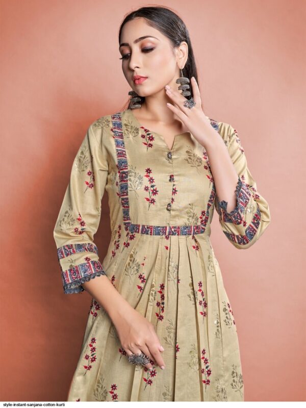 style instant sanjana cotton kurti 9935