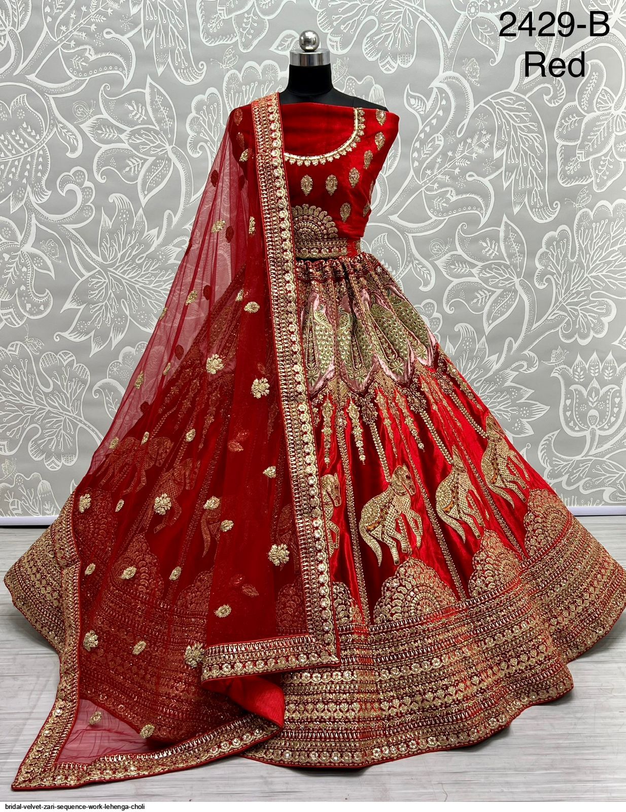Wedding Machine Multi Colored Malbari Satin Sequence Work Lehenga Choli at  Rs 2094 in Surat