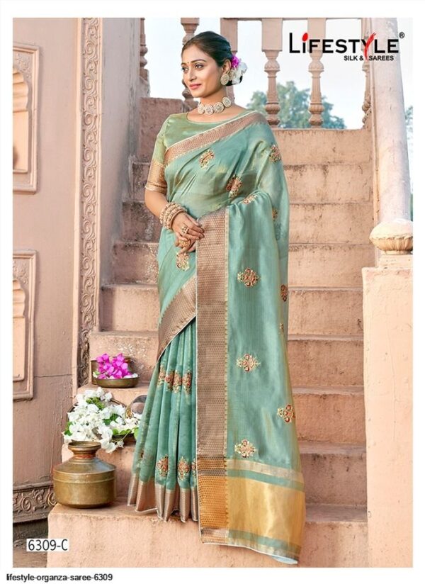 LIFESTYLE ORGANZA SAREE 6309 Amazing New Catalogue 2022  LIFESTYLE ORGANZA SAREE 6309, LIFESTYLE ORGANZA SAREE 6309 surat, LIFESTYLE ORGANZA SAREE 6309 new latest catalog, LIFESTYLE ORGANZA SAREE 6309 wholesale surat, LIFESTYLE ORGANZA SAREE 6309 single, LIFESTYLE ORGANZA SAREE 6309 catalog price, LIFESTYLE ORGANZA SAREE 6309 salwar suit, LIFESTYLE ORGANZA SAREE 6309 dresses, LIFESTYLE ORGANZA SAREE 6309 indian salwar suit, LIFESTYLE ORGANZA SAREE 6309 dress material