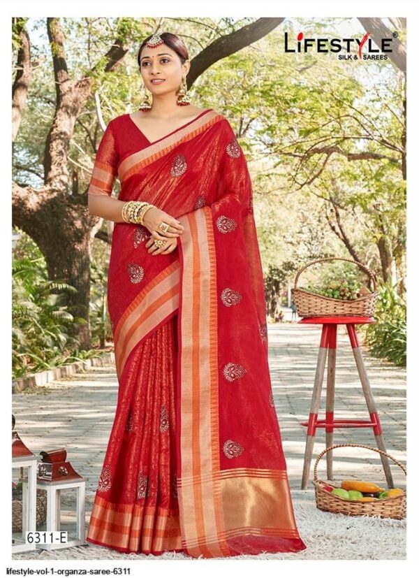 LIFESTYLE VOL 1 ORGANZA SAREE 6311 Amazing New Catalogue 2022  LIFESTYLE VOL 1 ORGANZA SAREE 6311, LIFESTYLE VOL 1 ORGANZA SAREE 6311 surat, LIFESTYLE VOL 1 ORGANZA SAREE 6311 new latest catalog, LIFESTYLE VOL 1 ORGANZA SAREE 6311 wholesale surat, LIFESTYLE VOL 1 ORGANZA SAREE 6311 single, LIFESTYLE VOL 1 ORGANZA SAREE 6311 catalog price, LIFESTYLE VOL 1 ORGANZA SAREE 6311 salwar suit, LIFESTYLE VOL 1 ORGANZA SAREE 6311 dresses, LIFESTYLE VOL 1 ORGANZA SAREE 6311 indian salwar suit, LIFESTYLE VOL 1 ORGANZA SAREE 6311 dress material