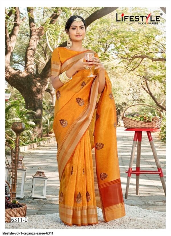 LIFESTYLE VOL 1 ORGANZA SAREE 6311 Amazing New Catalogue 2022  LIFESTYLE VOL 1 ORGANZA SAREE 6311, LIFESTYLE VOL 1 ORGANZA SAREE 6311 surat, LIFESTYLE VOL 1 ORGANZA SAREE 6311 new latest catalog, LIFESTYLE VOL 1 ORGANZA SAREE 6311 wholesale surat, LIFESTYLE VOL 1 ORGANZA SAREE 6311 single, LIFESTYLE VOL 1 ORGANZA SAREE 6311 catalog price, LIFESTYLE VOL 1 ORGANZA SAREE 6311 salwar suit, LIFESTYLE VOL 1 ORGANZA SAREE 6311 dresses, LIFESTYLE VOL 1 ORGANZA SAREE 6311 indian salwar suit, LIFESTYLE VOL 1 ORGANZA SAREE 6311 dress material