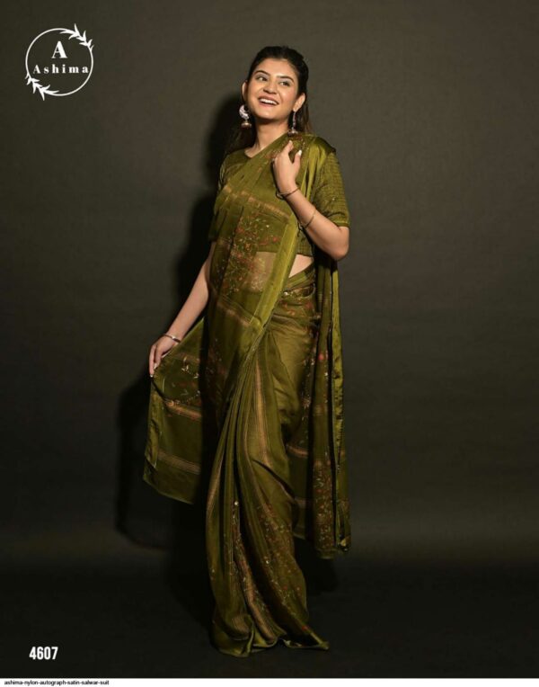 ASHIMA NYLON AUTOGRAPH SATIN SAREE AMAZING CATALOGUE 2023