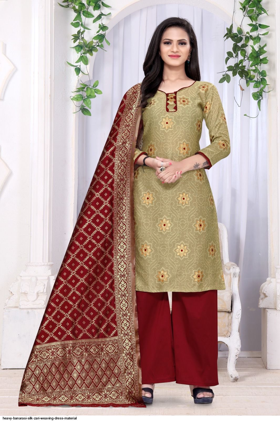 Make beautiful wedding wear using our banarasi silk fabric