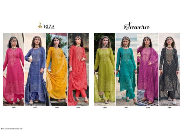 ibiza sawera muslin salwar suit 8662