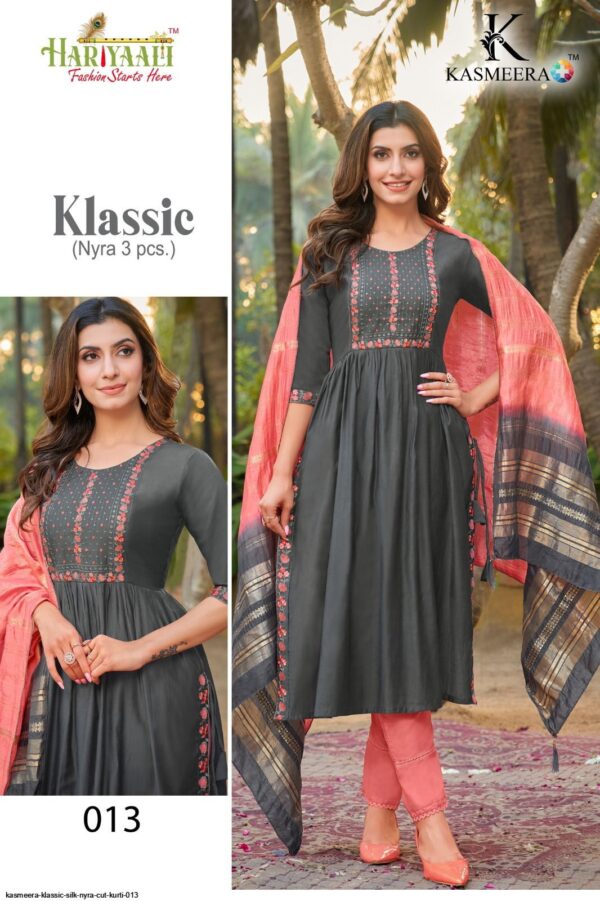 kasmeera klassic silk nyra cut kurti 013 734