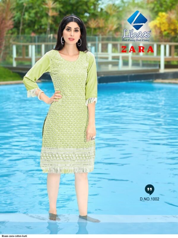 libaas zara cotton kurti 7819