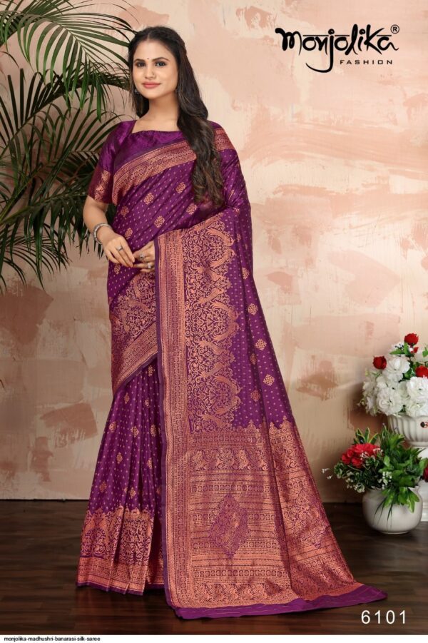 MONJOLIKA MADHUSHRI BANARASI SILK SAREE AMAZING CATALOGUE 2023