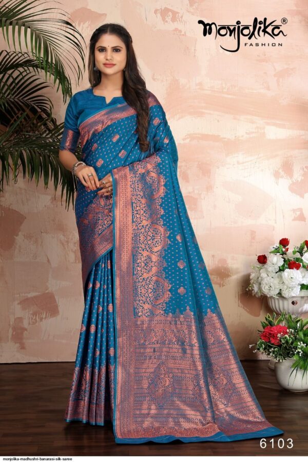 MONJOLIKA MADHUSHRI BANARASI SILK SAREE AMAZING CATALOGUE 2023