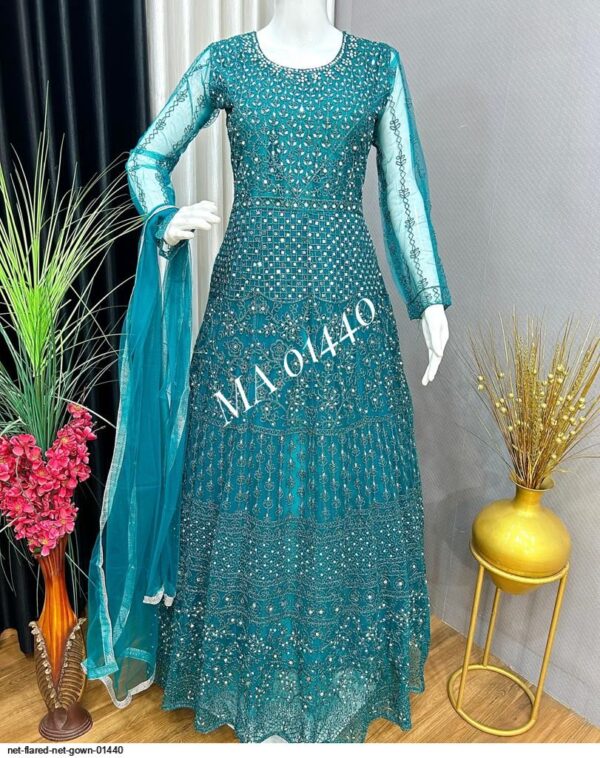 net flared net gown 01440 1469