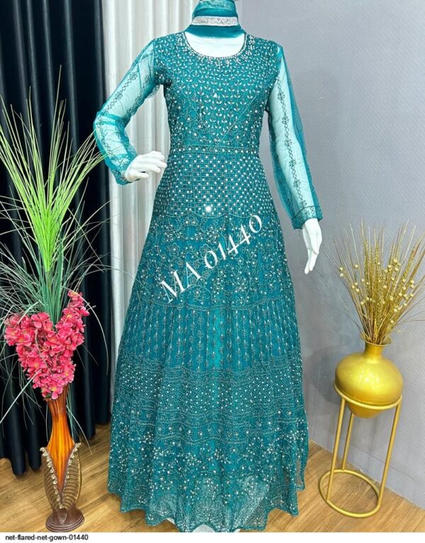 net flared net gown 01440 7314