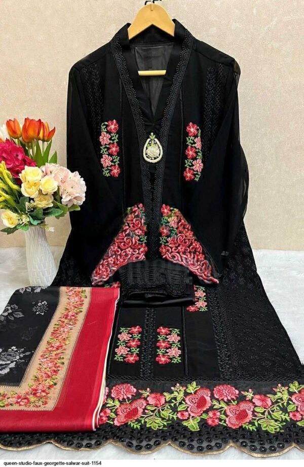 queen studio faux georgette salwar suit 1154 6844