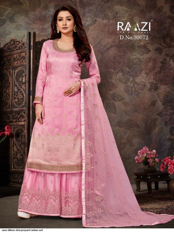 raazi dilbaro dola jacquard salwar suit 9034