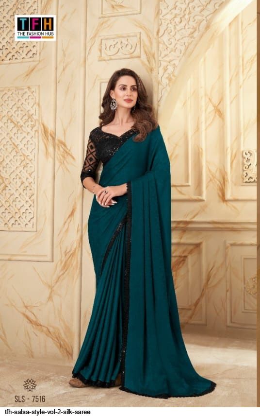 Buy MotiHamir Girl's Pure Chiffon Saree With Blouse Piece (HH_Blue_Sky  Blue_Sky Blue) at Amazon.in