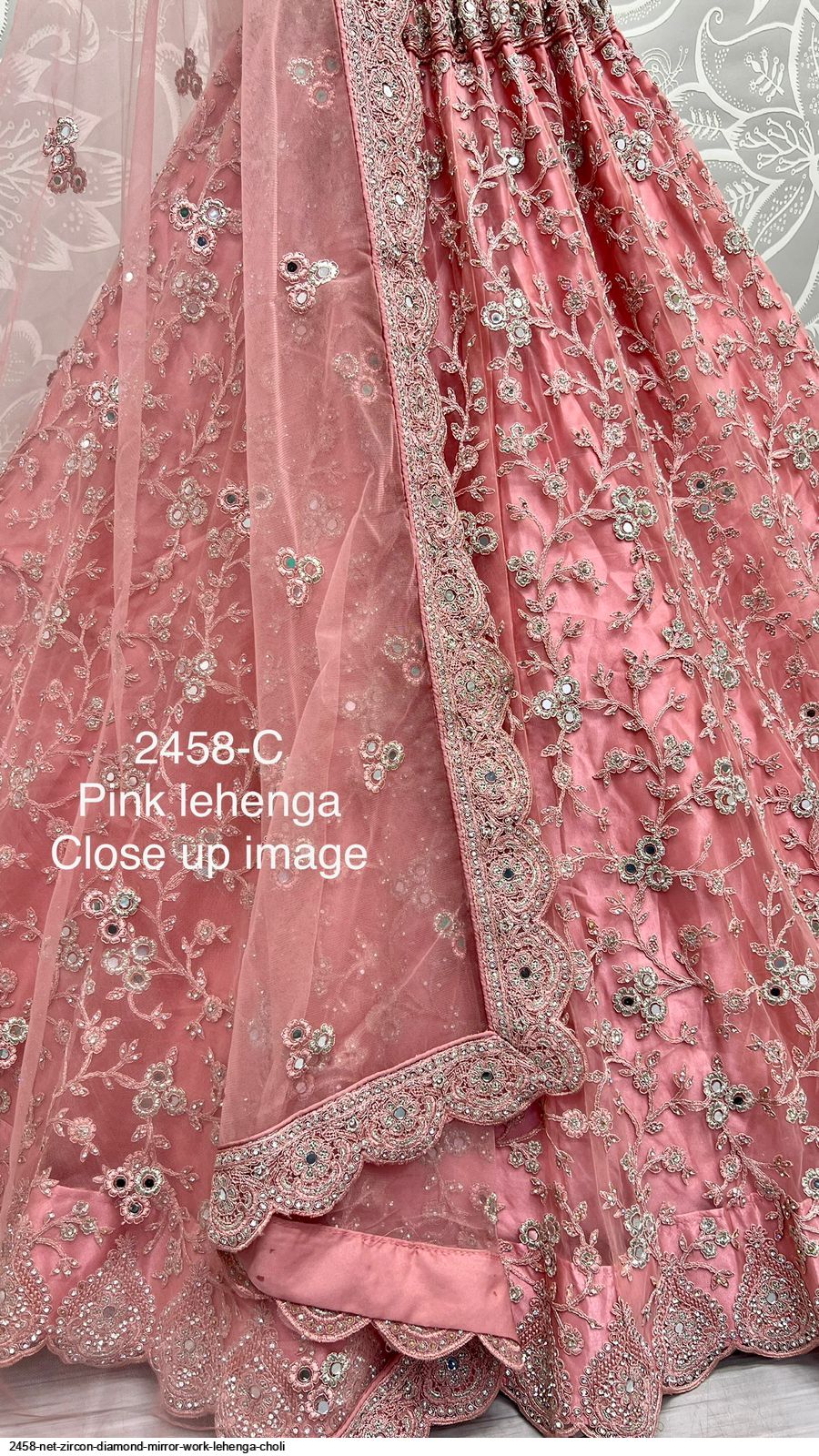 Green Pink Heavy Diamond Designer Work Lehenga Choli – MYSKAA