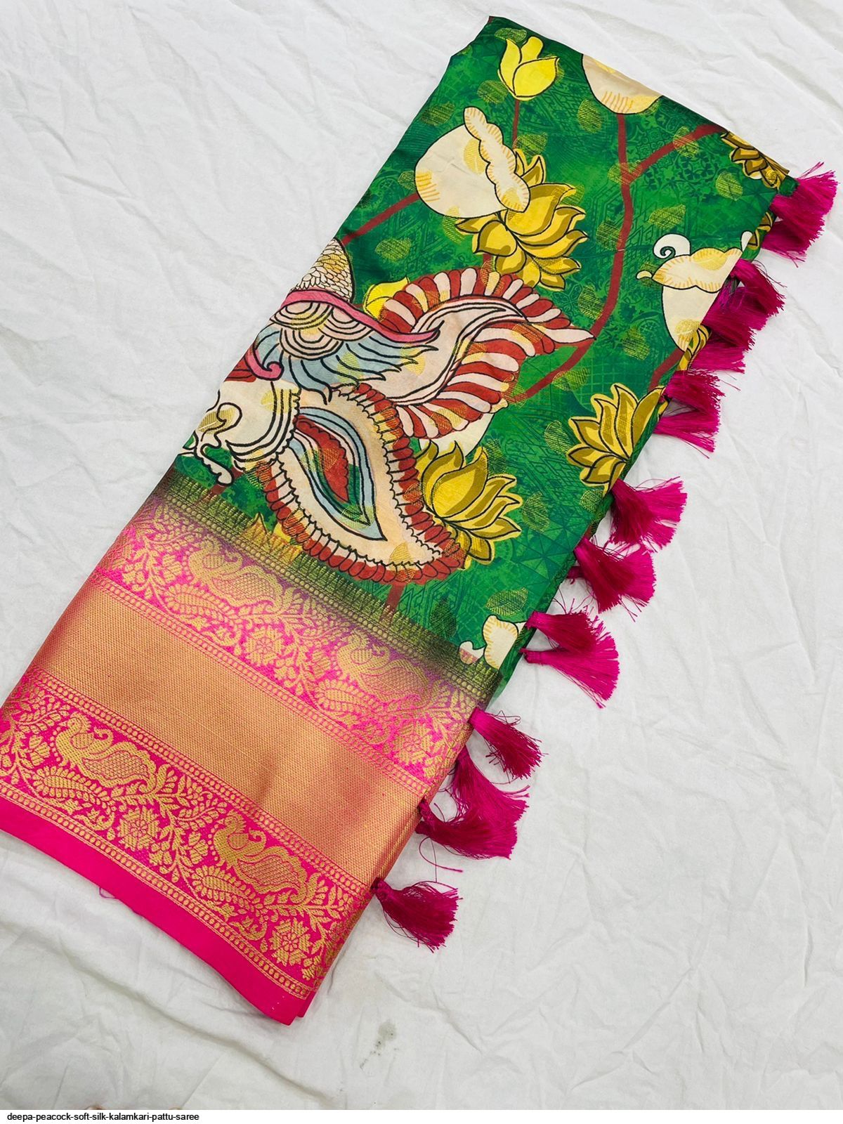 Buy New Kalamakari Banarasi Silk Saree, Kalamkari Block Print Designe Party  Wear Saree Printe Saree Pattu Saree Kerala Saree Pattu Pavadai Online in  India - Etsy