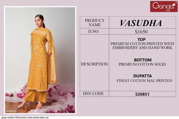 GANGA VASUDHA 1650 PREMIUM COTTON PRINTED SALWAR SUIT AMAZING CATALOGUE 2023