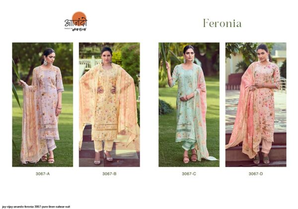 JAY VIJAY ANANDO FERONIA 3067 PURE LINEN SALWAR SUIT AMAZING CATALOGUE 2023