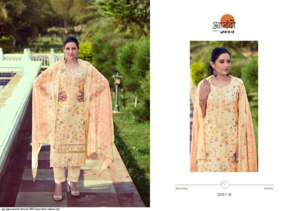 JAY VIJAY ANANDO FERONIA 3067 PURE LINEN SALWAR SUIT AMAZING CATALOGUE 2023