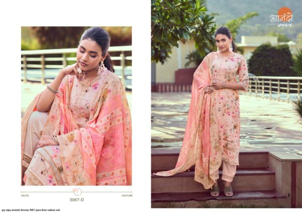 JAY VIJAY ANANDO FERONIA 3067 PURE LINEN SALWAR SUIT AMAZING CATALOGUE 2023