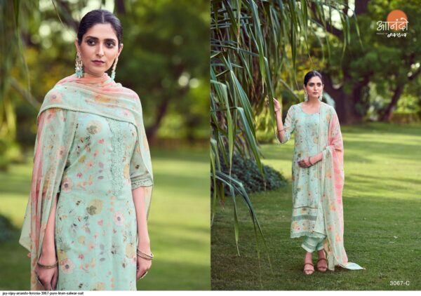 JAY VIJAY ANANDO FERONIA 3067 PURE LINEN SALWAR SUIT AMAZING CATALOGUE 2023