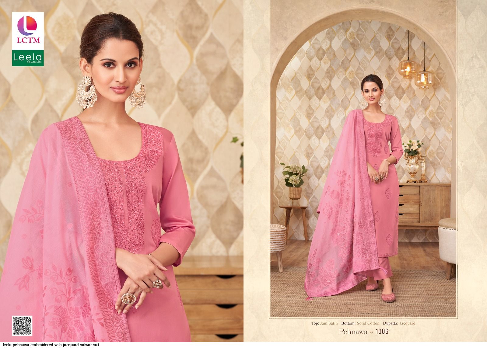 LEELA PEHNAWA EMBROIDERED WITH JACQUARD SALWAR SUIT Stunning