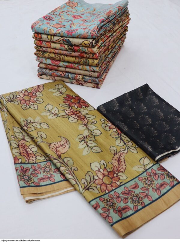 RAJYOG MANTRA KANCHI KALAMKARI PRINT SAREE AMAZING CATALOGUE 2023