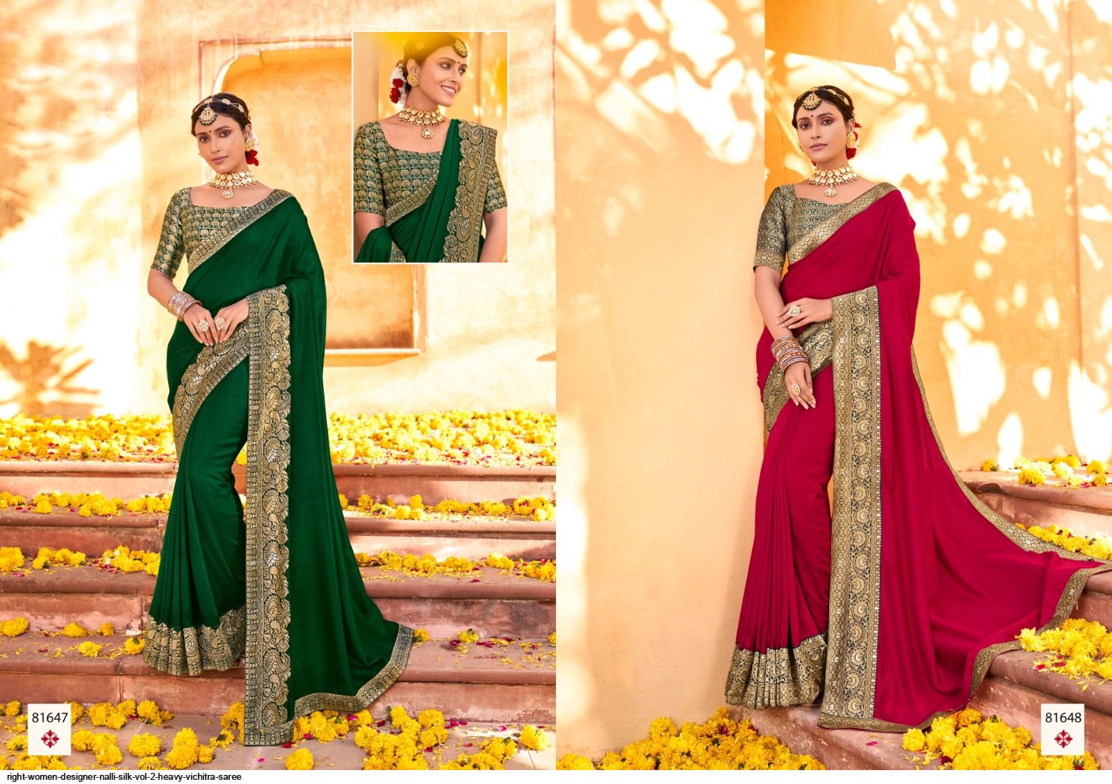 right women designer nalli silk vol 2 heavy vichitra saree 3773