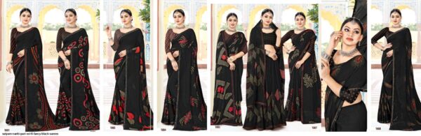 SATYAM NANHI PARI VOL 6 FANCY BLACK SAREES AMAZING CATALOGUE 2023