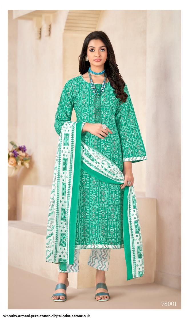 SKT SUITS ARMANI PURE COTTON DIGITAL PRINT SALWAR SUIT Stunning