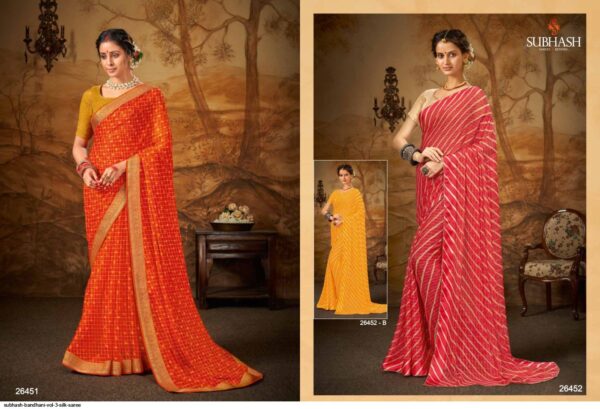 SUBHASH BANDHANI VOL 3 SILK SAREE AMAZING CATALOGUE 2023