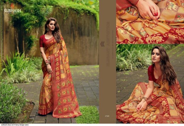 SUBHASH EKAA VOL 4 FANCY DESIGN SAREE AMAZING CATALOGUE 2023