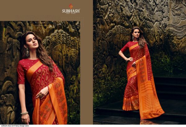 SUBHASH EKAA VOL 4 FANCY DESIGN SAREE AMAZING CATALOGUE 2023