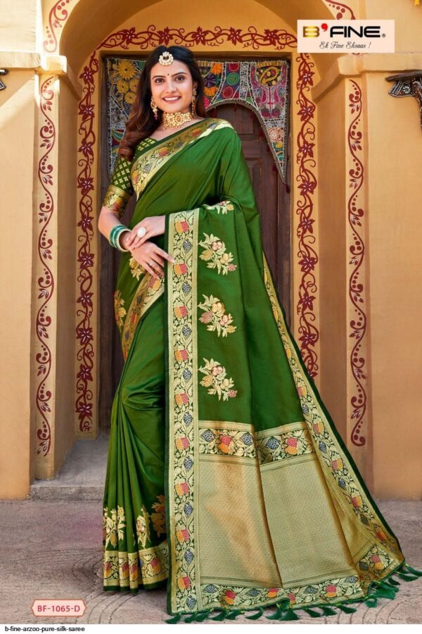 B FINE ARZOO PURE SILK SAREE AMAZING CATALOGUE 2023