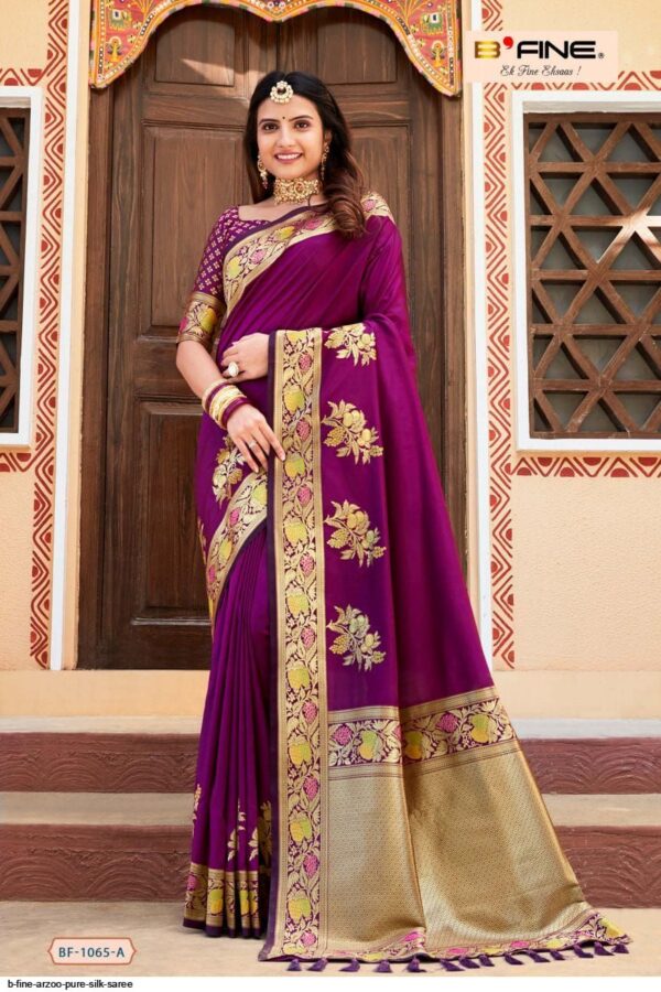 B FINE ARZOO PURE SILK SAREE AMAZING CATALOGUE 2023