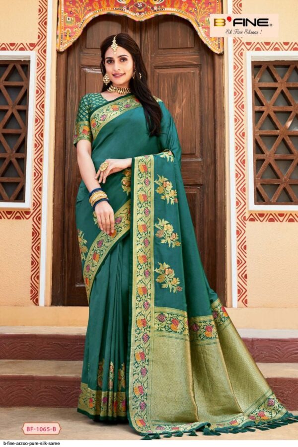 B FINE ARZOO PURE SILK SAREE AMAZING CATALOGUE 2023