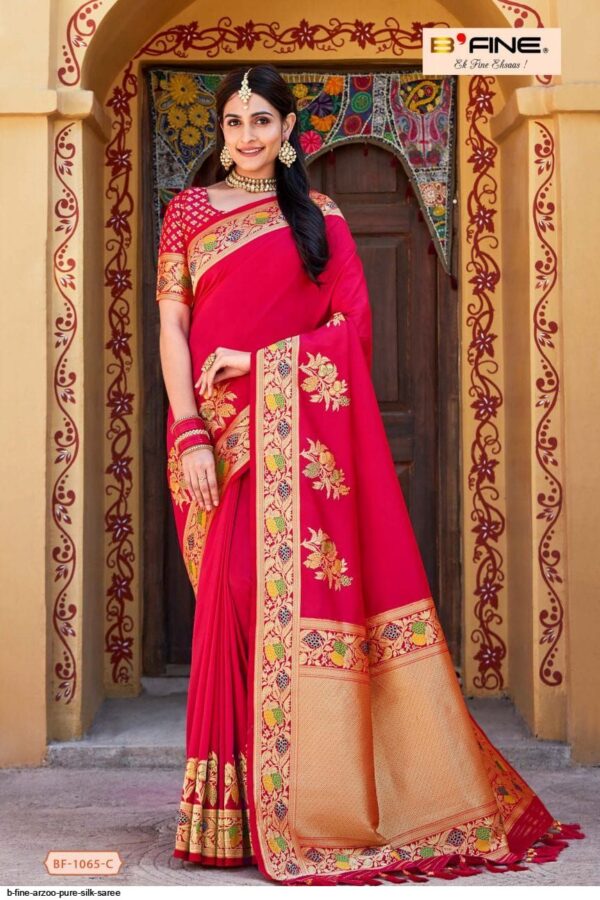 B FINE ARZOO PURE SILK SAREE AMAZING CATALOGUE 2023