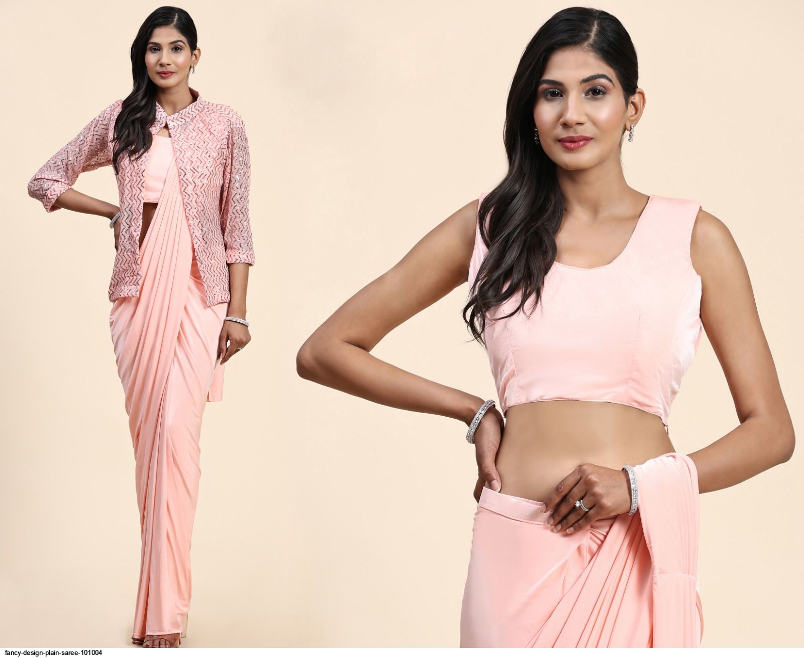 plain saree | Fashionworldhub