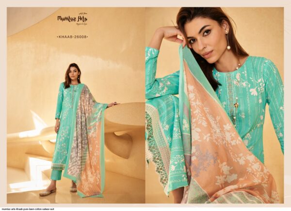 MUMTAZ ARTS KHAAB PURE LAWN COTTON SALWAR SUIT AMAZING CATALOGUE 2023