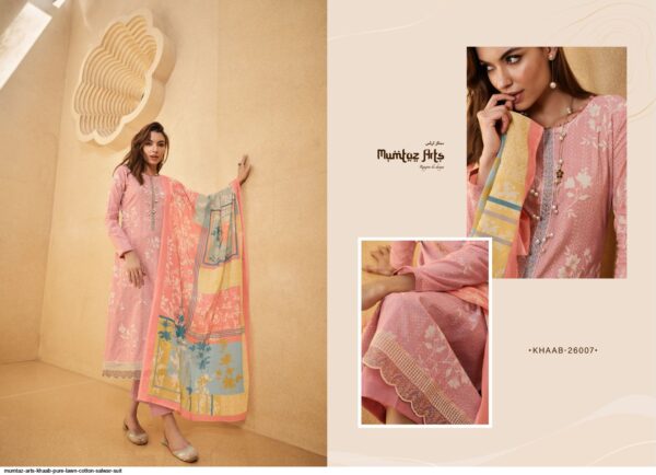 MUMTAZ ARTS KHAAB PURE LAWN COTTON SALWAR SUIT AMAZING CATALOGUE 2023