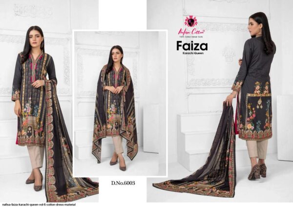 NAFISA FAIZA KARACHI QUEEN VOL 6 COTTON DRESS MATERIAL AMAZING CATALOGUE 2023