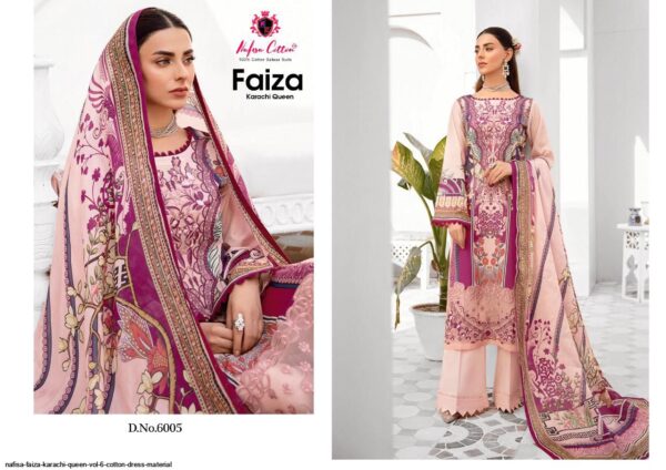 NAFISA FAIZA KARACHI QUEEN VOL 6 COTTON DRESS MATERIAL AMAZING CATALOGUE 2023