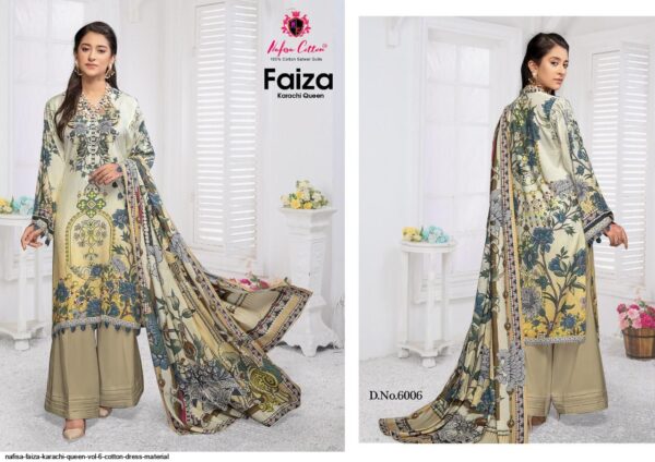 NAFISA FAIZA KARACHI QUEEN VOL 6 COTTON DRESS MATERIAL AMAZING CATALOGUE 2023