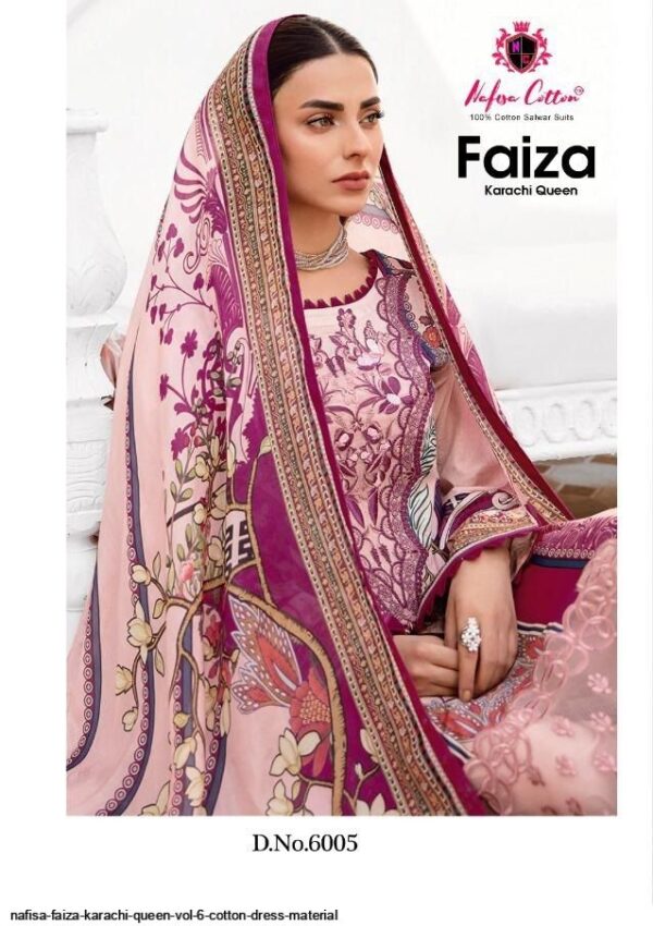 NAFISA FAIZA KARACHI QUEEN VOL 6 COTTON DRESS MATERIAL AMAZING CATALOGUE 2023