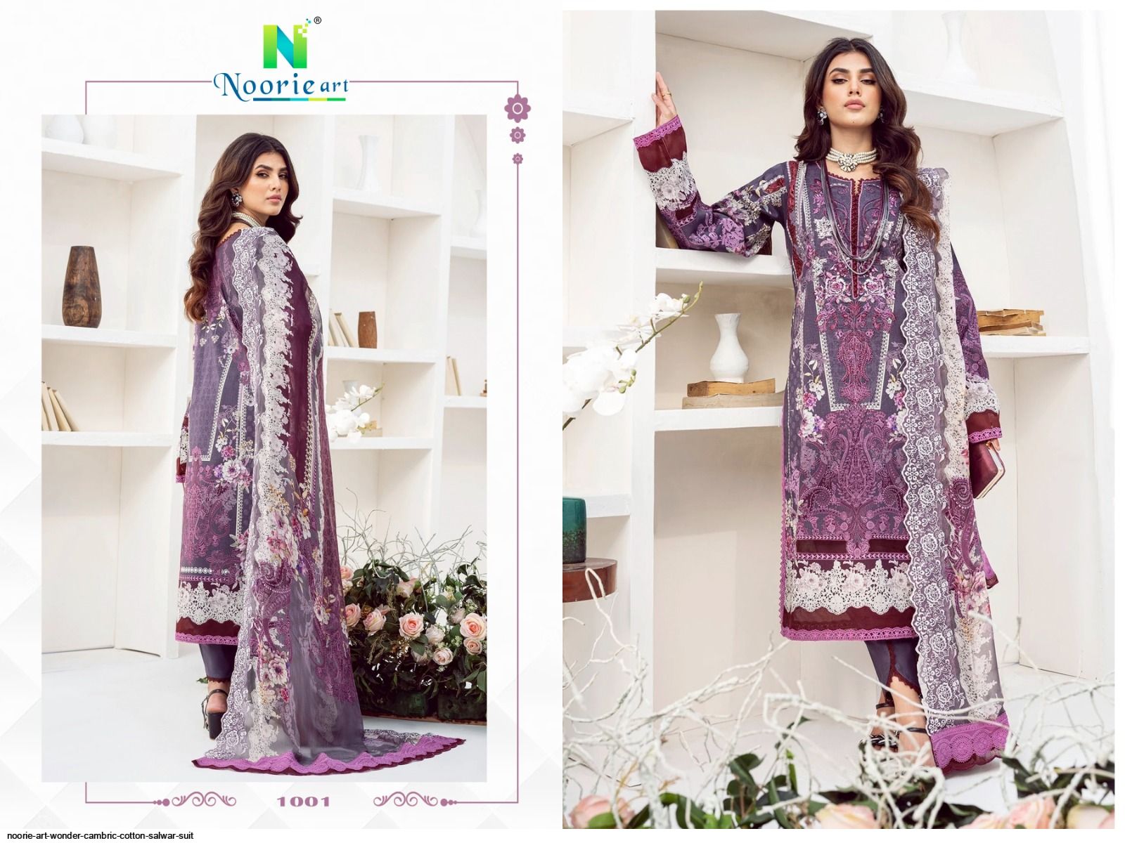 Noorie Art Wonder Cambric Cotton Salwar Suit Stunning Catalog Rehmat