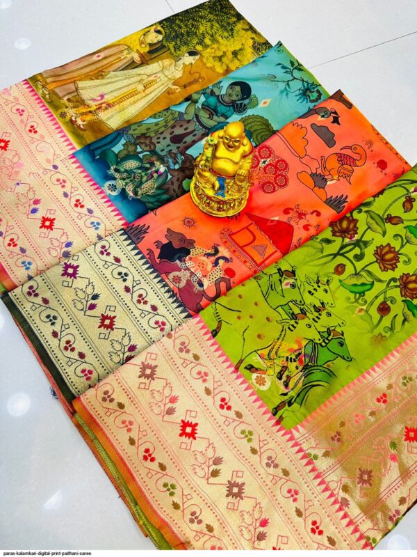 PARAS KALAMKARI DIGITAL PRINT PAITHANI SAREE AMAZING CATALOGUE 2023